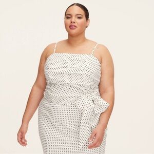 White Polka Dot shirt with Bow